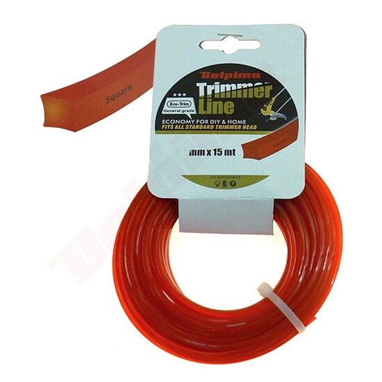 Trimmera aukla 2.7mmx15m, kvadrāta
